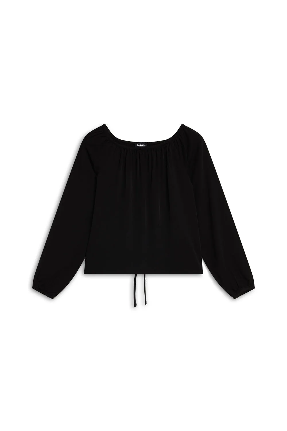 Off-Shoulder Tencel Blouse Black