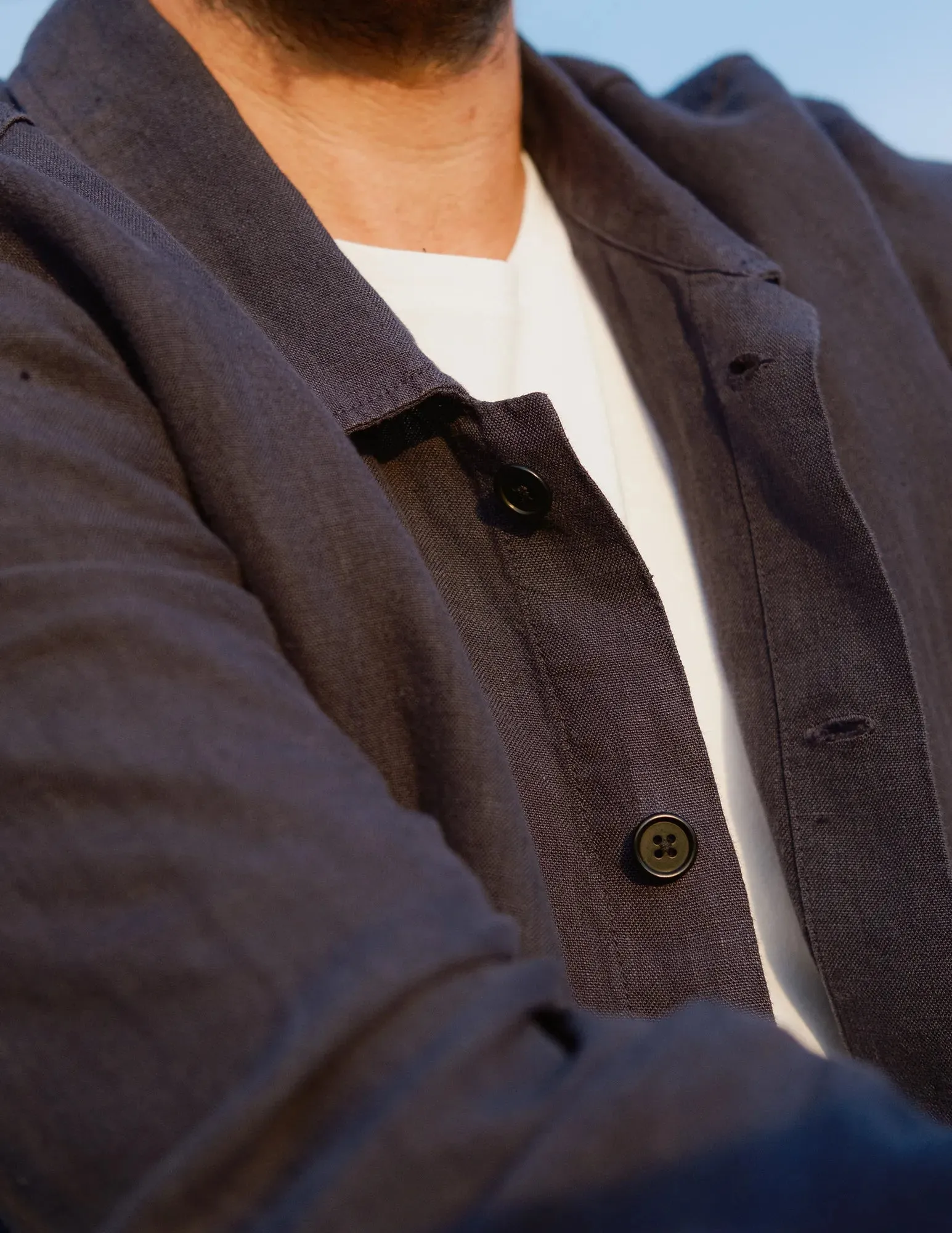 Overshirt Linen Ilha Navy
