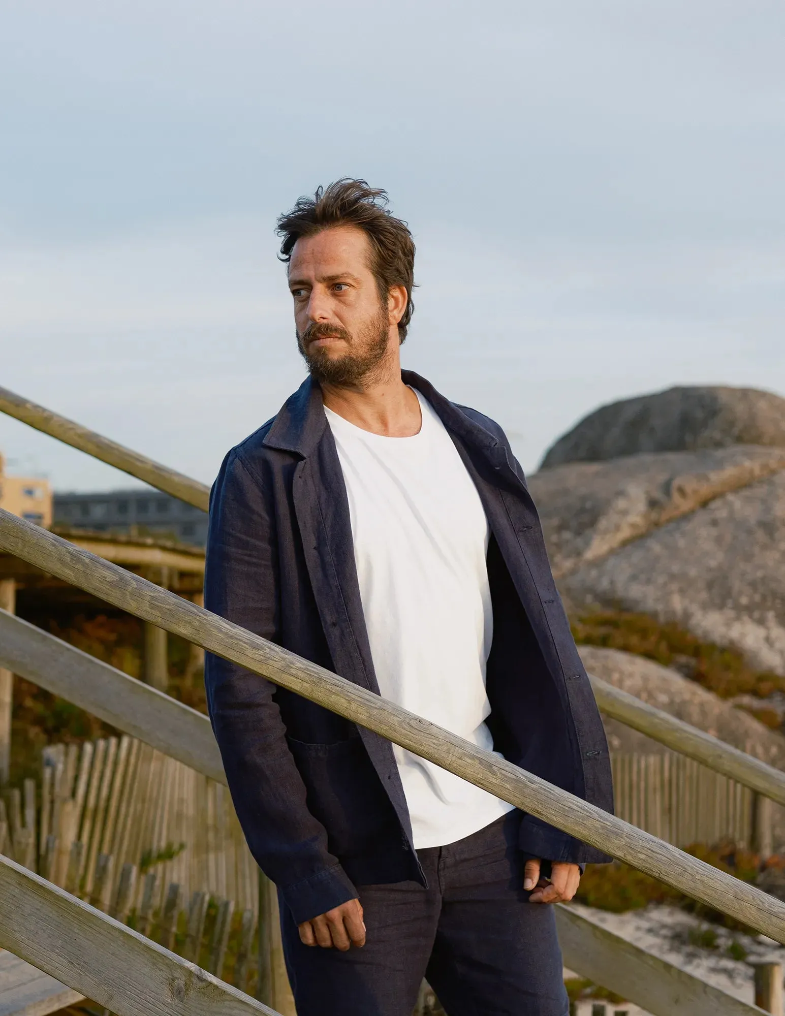 Overshirt Linen Ilha Navy