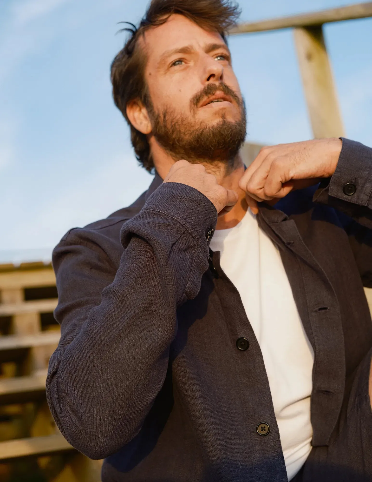 Overshirt Linen Ilha Navy