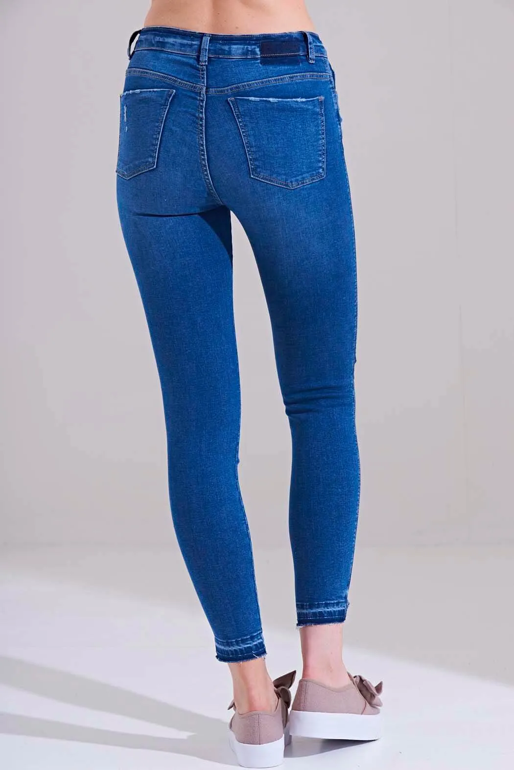 Petra Blue Patch Skinny Jean