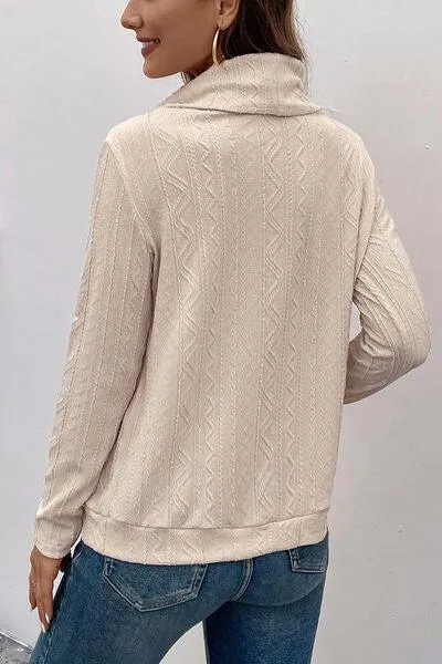 Pleasurable Comfort Turtleneck Sweatshirt