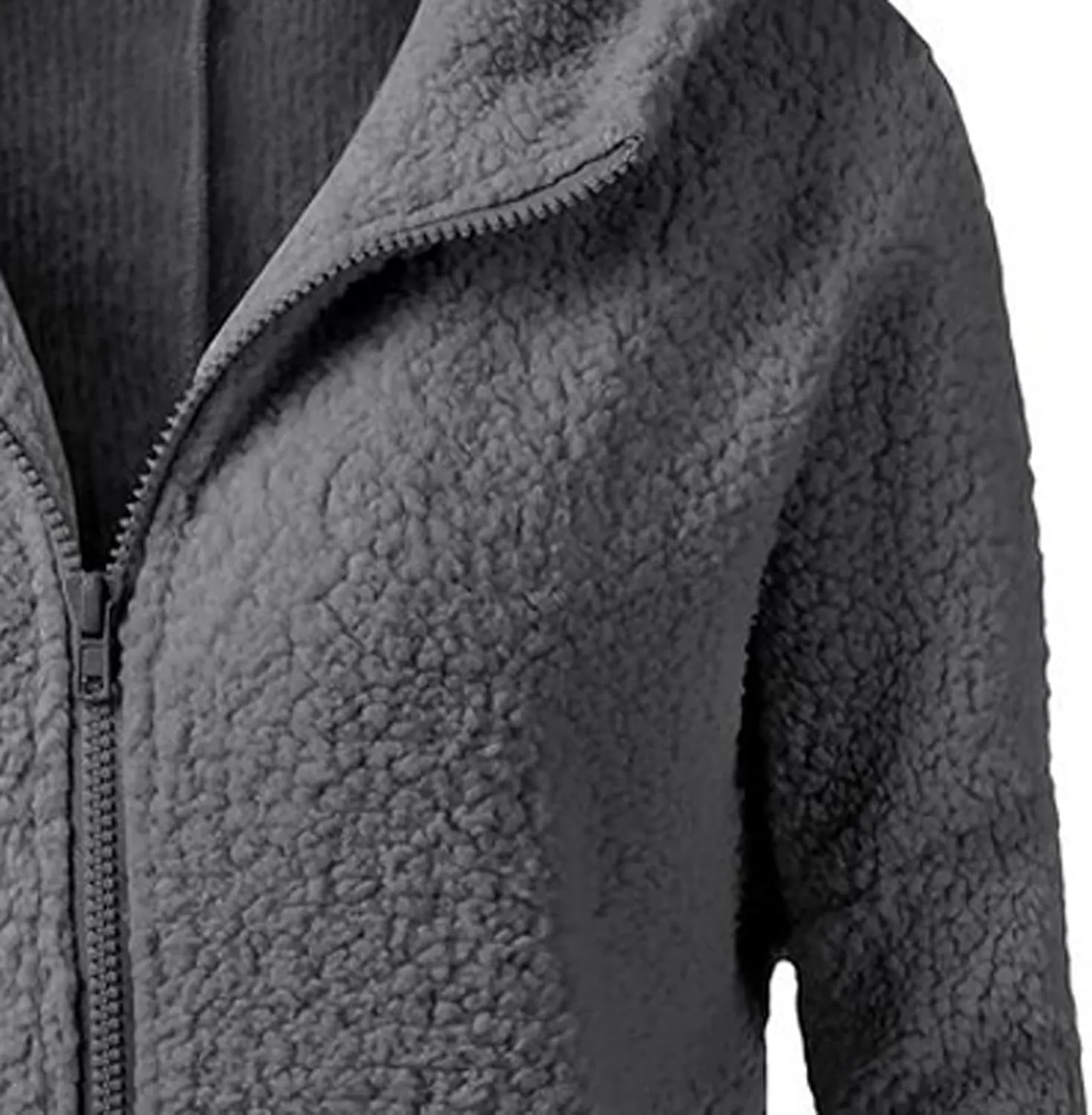 Plush Hoodie Long Sleeve Coats for Women Sweaters Solid Color Fleece Outerwear Pockets Hooded Pullover Cardigans