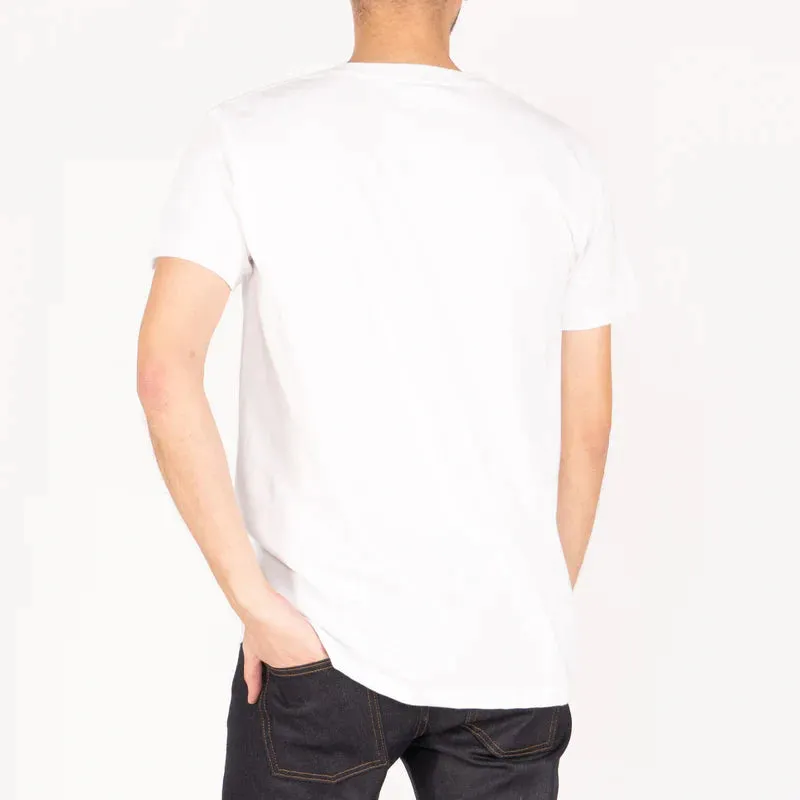 Pocket Tee (White   Kimono Flowers   Navy)