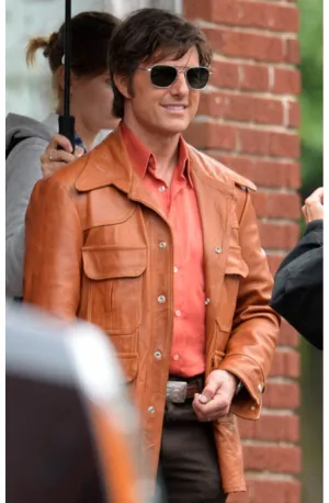 Premium American Made Movie Leather Jacket Worn By Tom Cruise | Tom Cruise Premium American Made Movie Leather Jacket