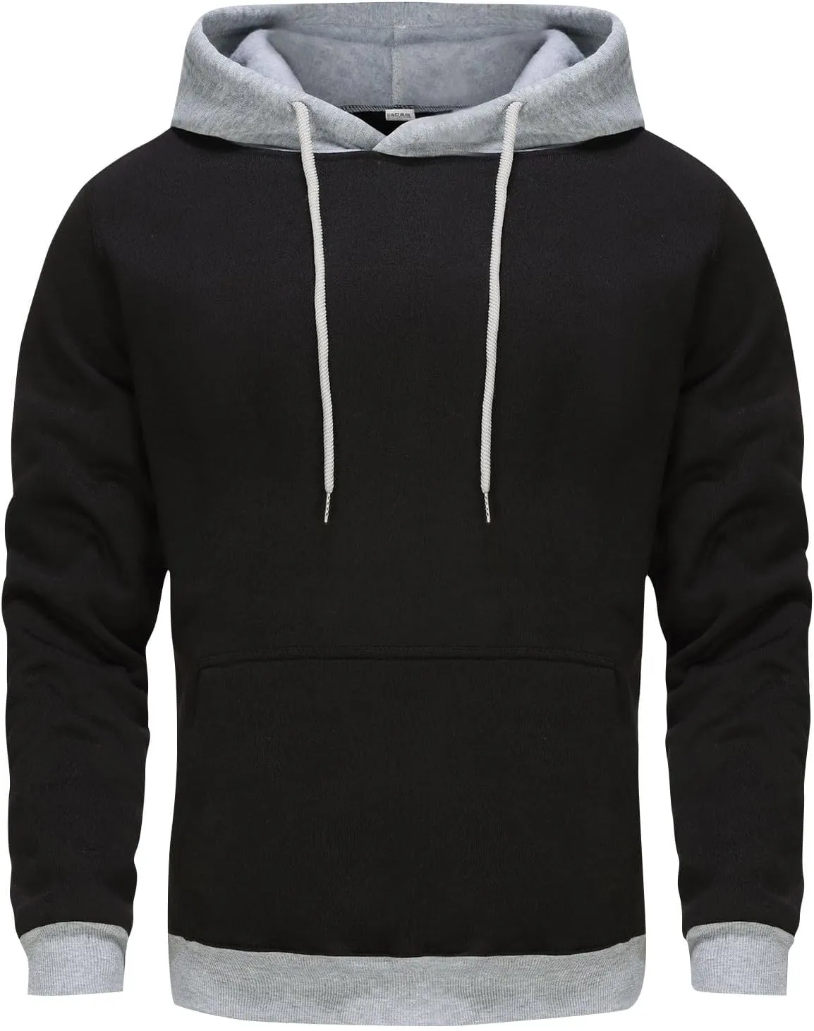 Pullover Hoodie Men Trendy Loose Winter Solid Colored Jackets Stylish Pullover Sweater Winter Shirt for Men with Pockets