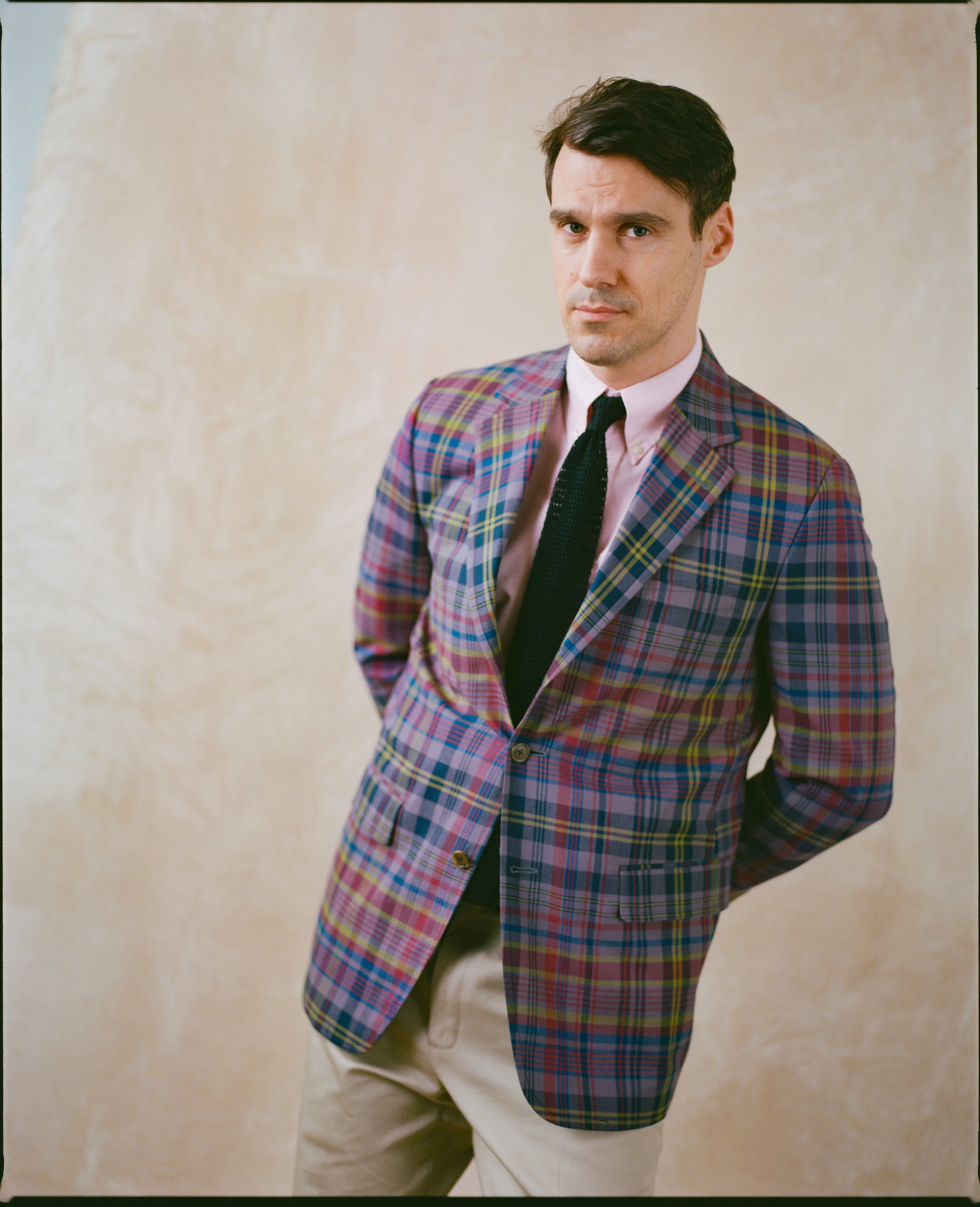 PURPLE TEA STAINED MADRAS SPORT COAT