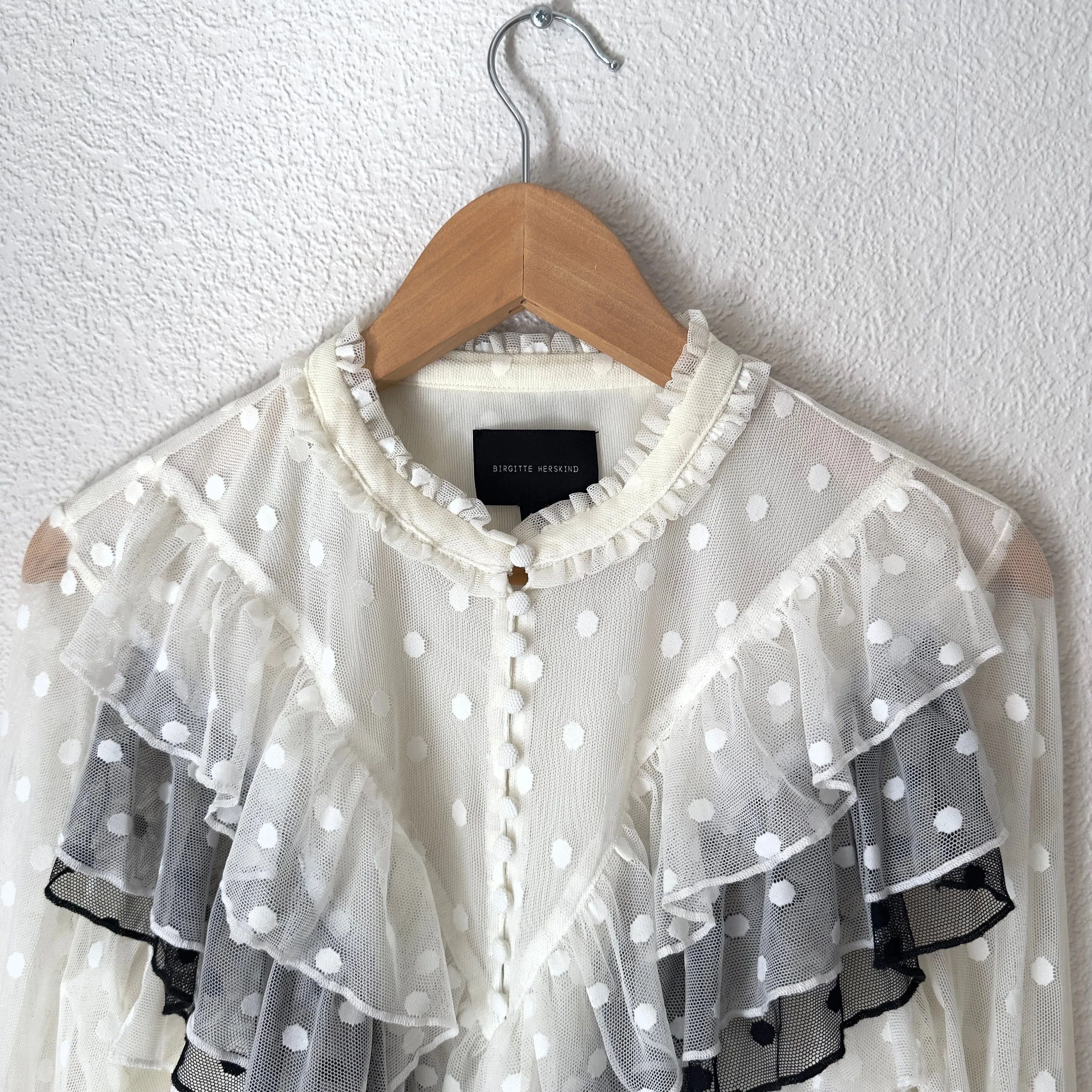Ruffled Nylon Blouse - Birgitte Herskind