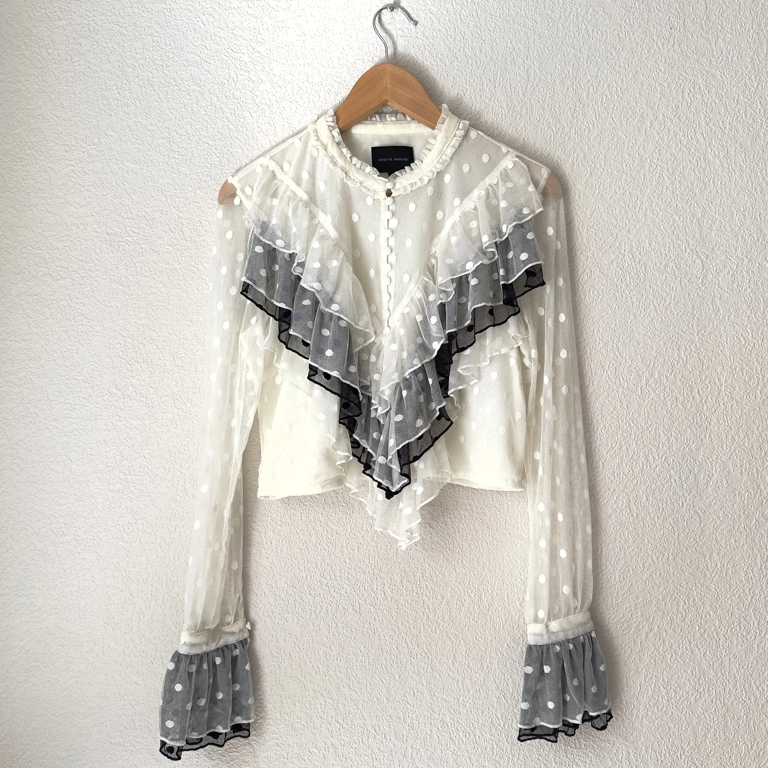 Ruffled Nylon Blouse - Birgitte Herskind