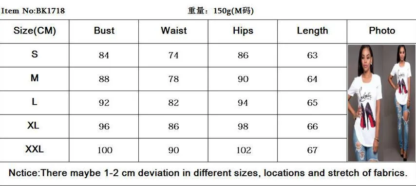 Scoop Heel Print Irregular Short Sleeves Regular T-shirt
