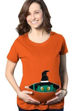 Scoop Naughty Print Loose Pregnant Regular T-shirt
