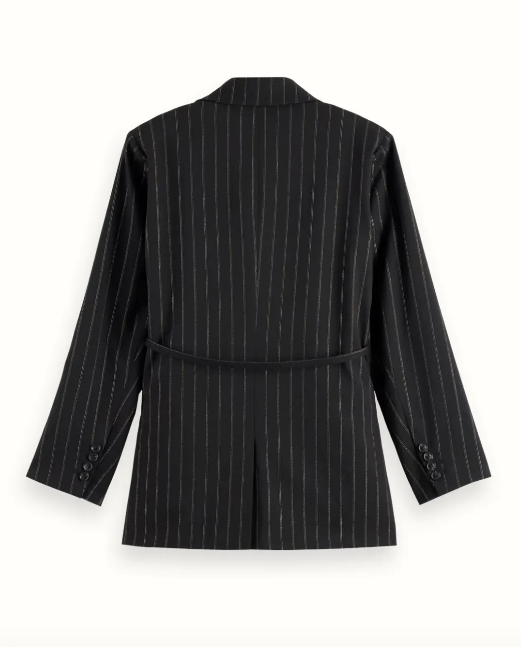 Scotch & Soda Lurex Pinstripe Blazer in Evening Black - FINAL SALE