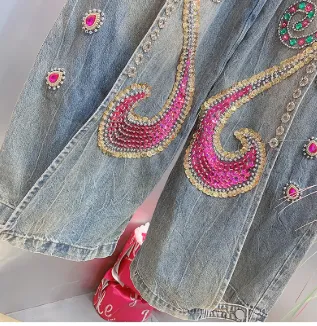 Sequin and Diamond Jeans