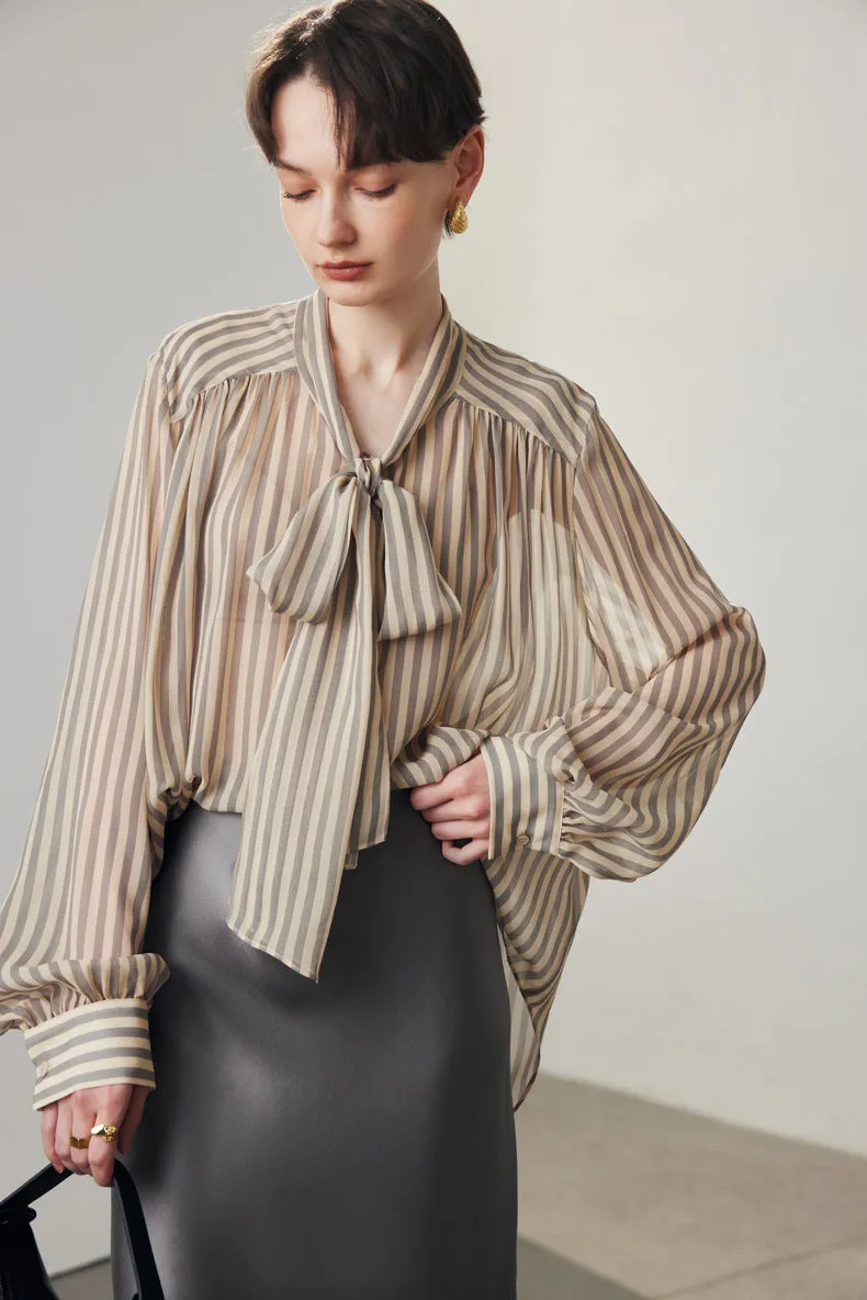 Sexy 100% Silk Blouse Casual Silk Blouse