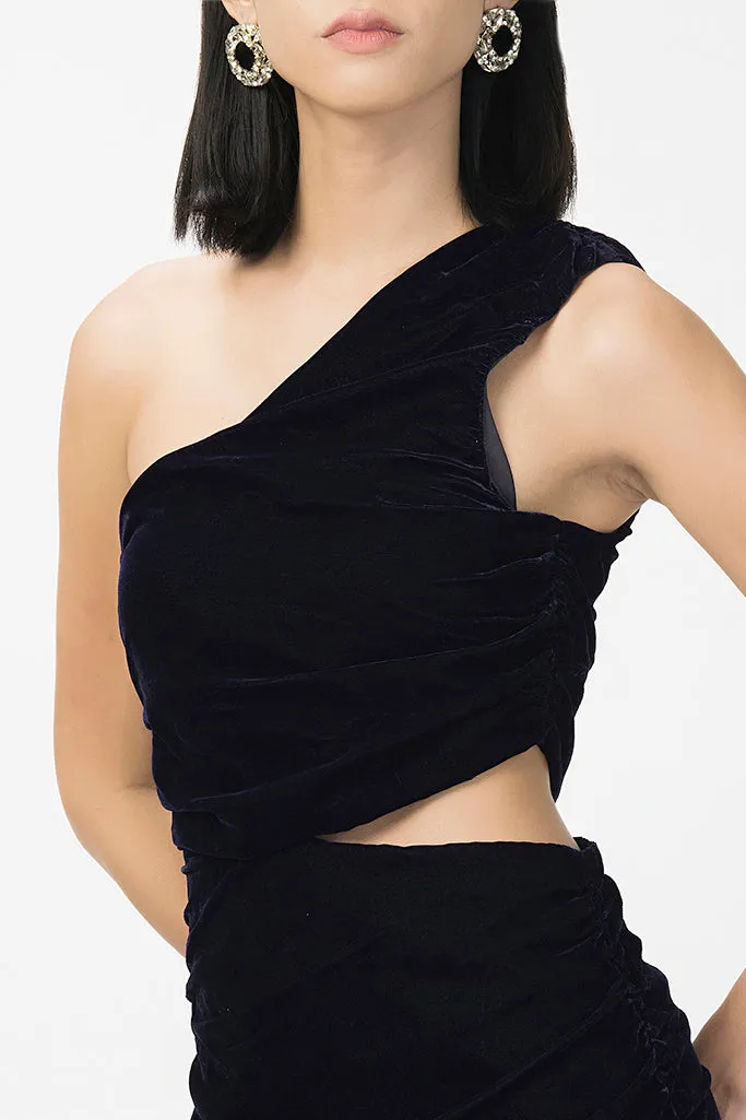 Shadowy Velvet Dress