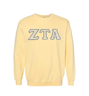 Sorority Comfort Colors Greek Letter Crewneck Sweatshirt
