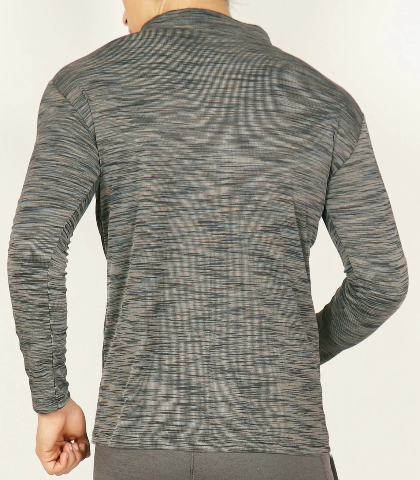 SpaceDyed Grey Half Zipper