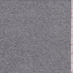 Stone Grey Slubbed Jersey Knit Fabric
