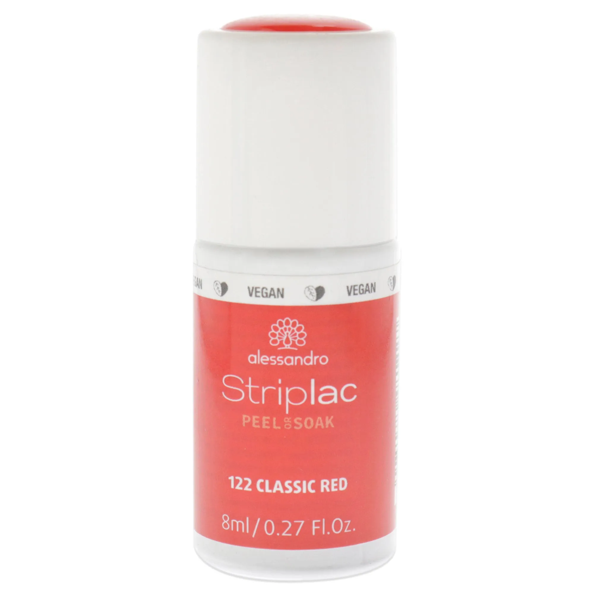 Striplac Peel or Soak - 122 Classic Red by Alessandro for Women 0.27 oz Nail Polish