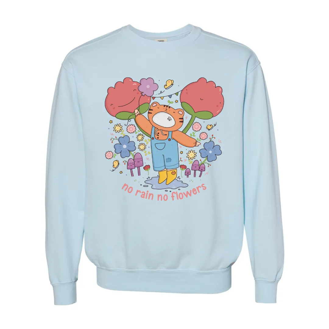 [Studio Sample] NO RAIN NO FLOWERS Crewneck Sweatshirt
