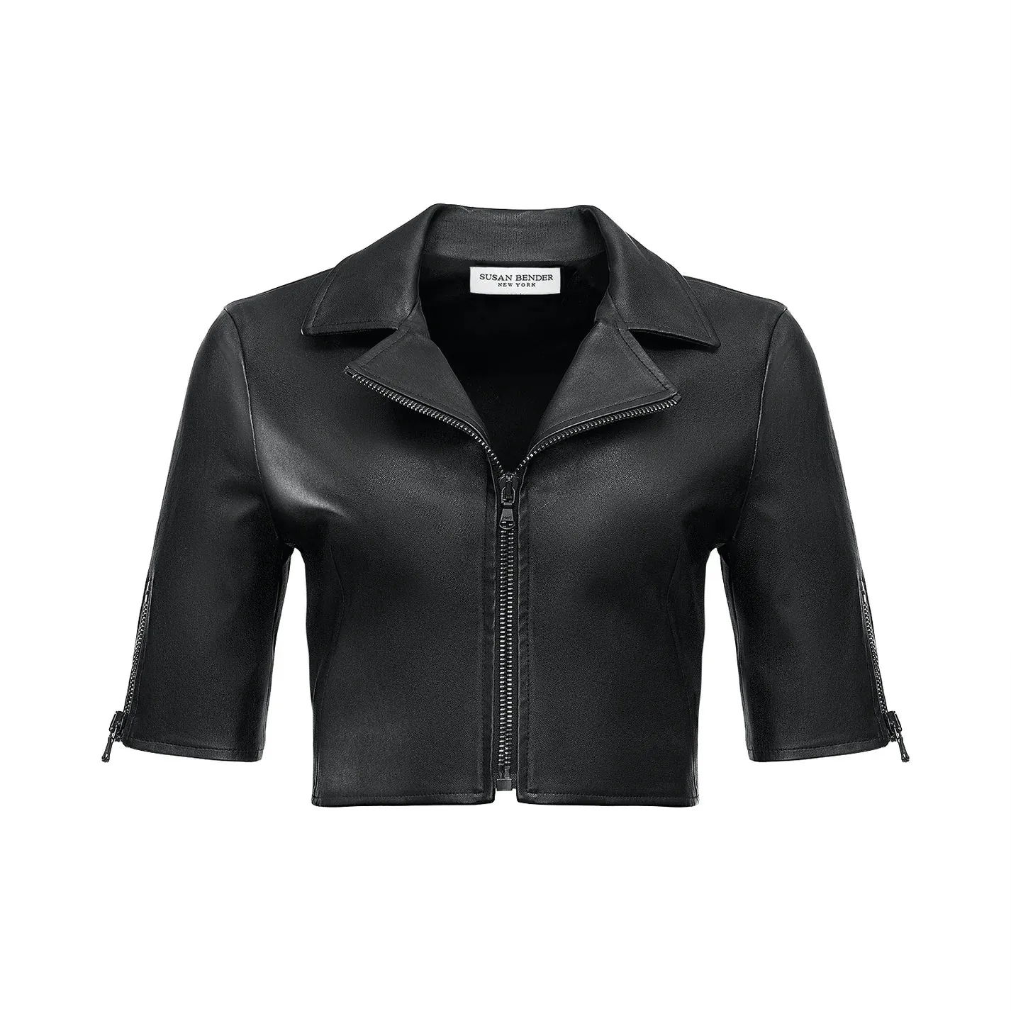 SUSAN BENDER SHORT SLEEVE MOTO BRANDY JACKET