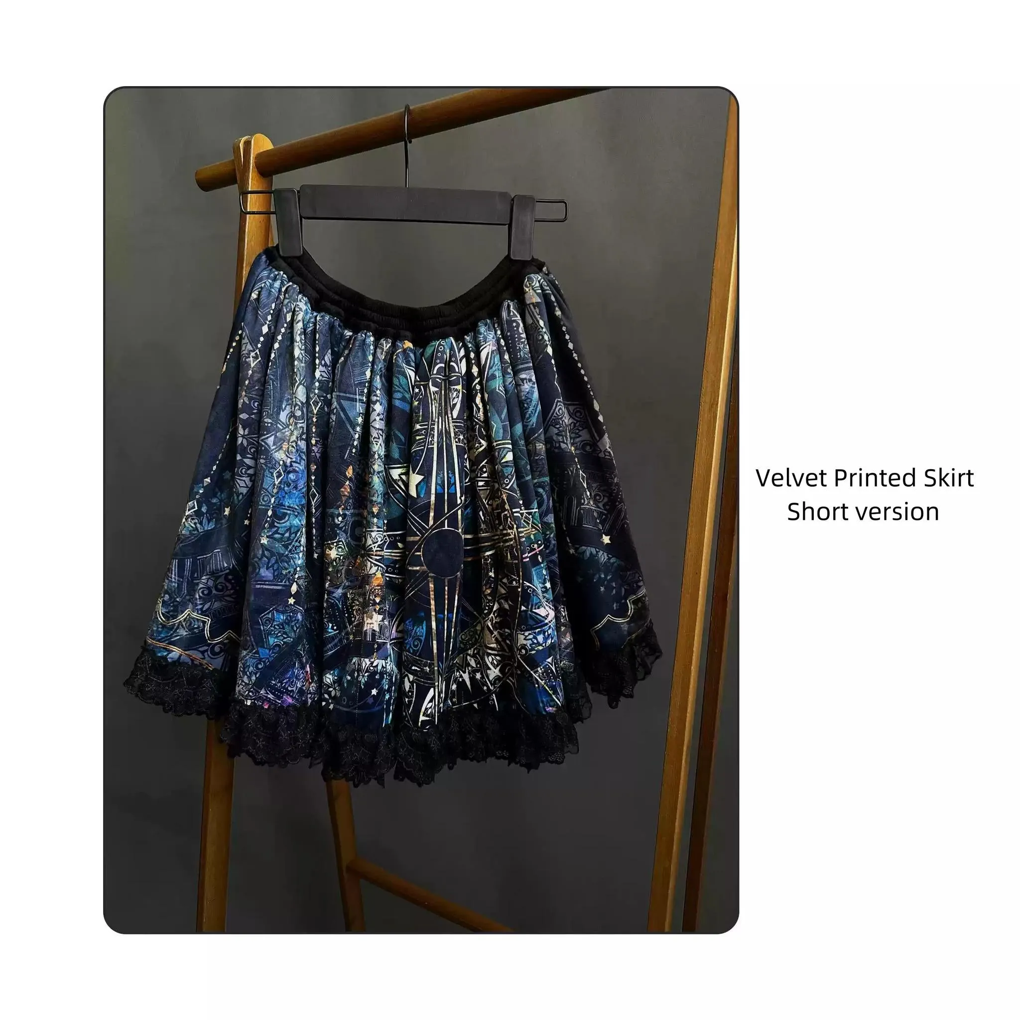 SUSIN~Night Traveler~Classic and Elegant Gothic Dress with Colorful Window Prints