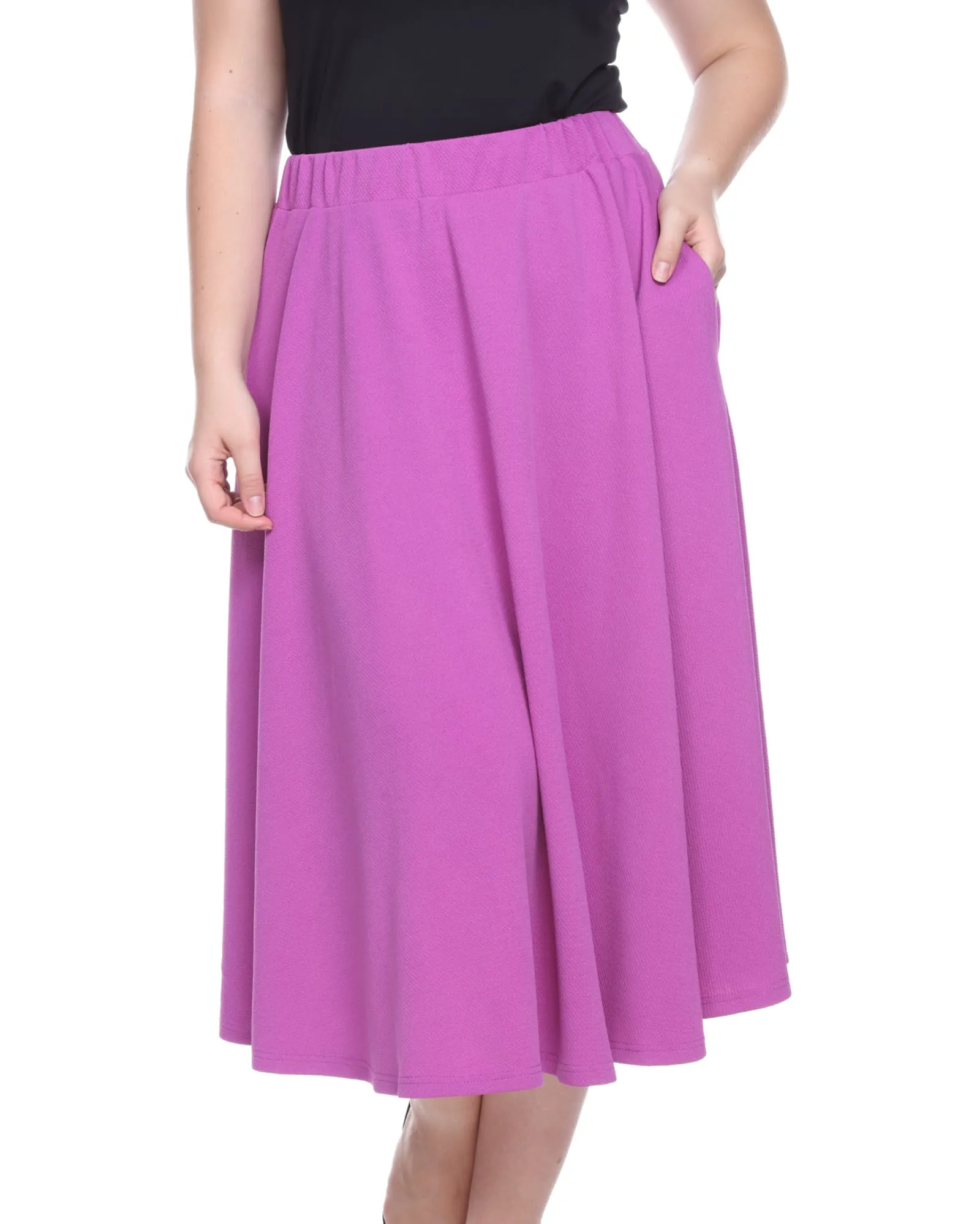 Tasmin Flare Midi Skirt | Purple