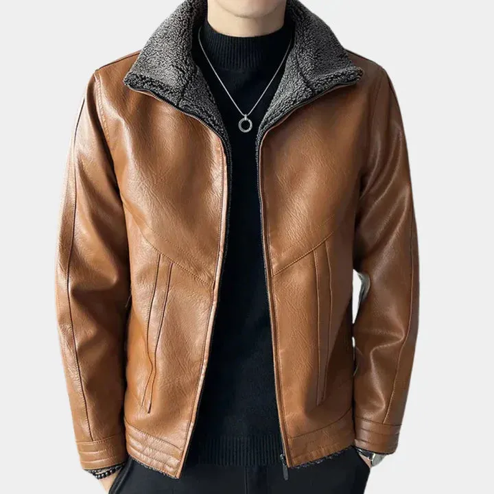Trendige lässige motorradjacke für herren