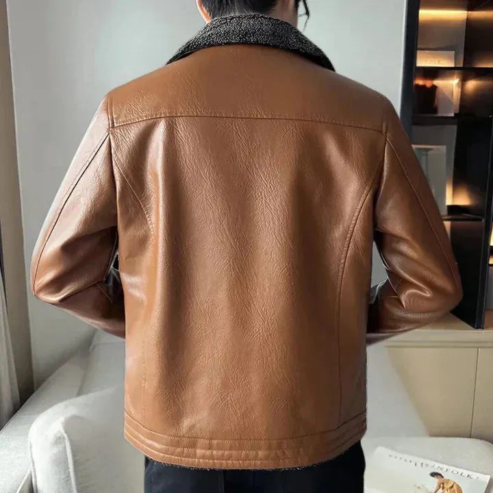 Trendige lässige motorradjacke für herren