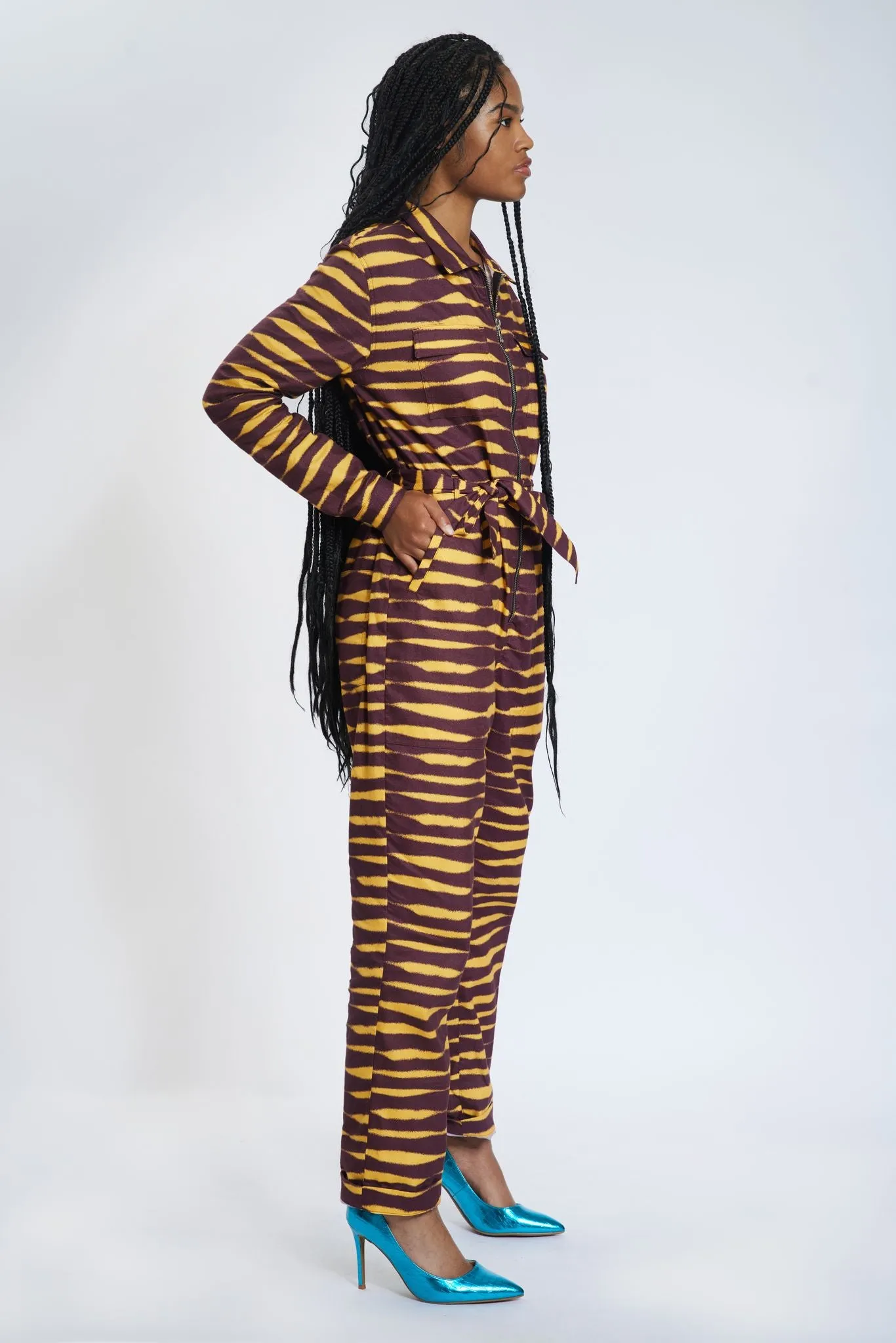 Twillight Relax Fit Jumpsuit  - Yellow