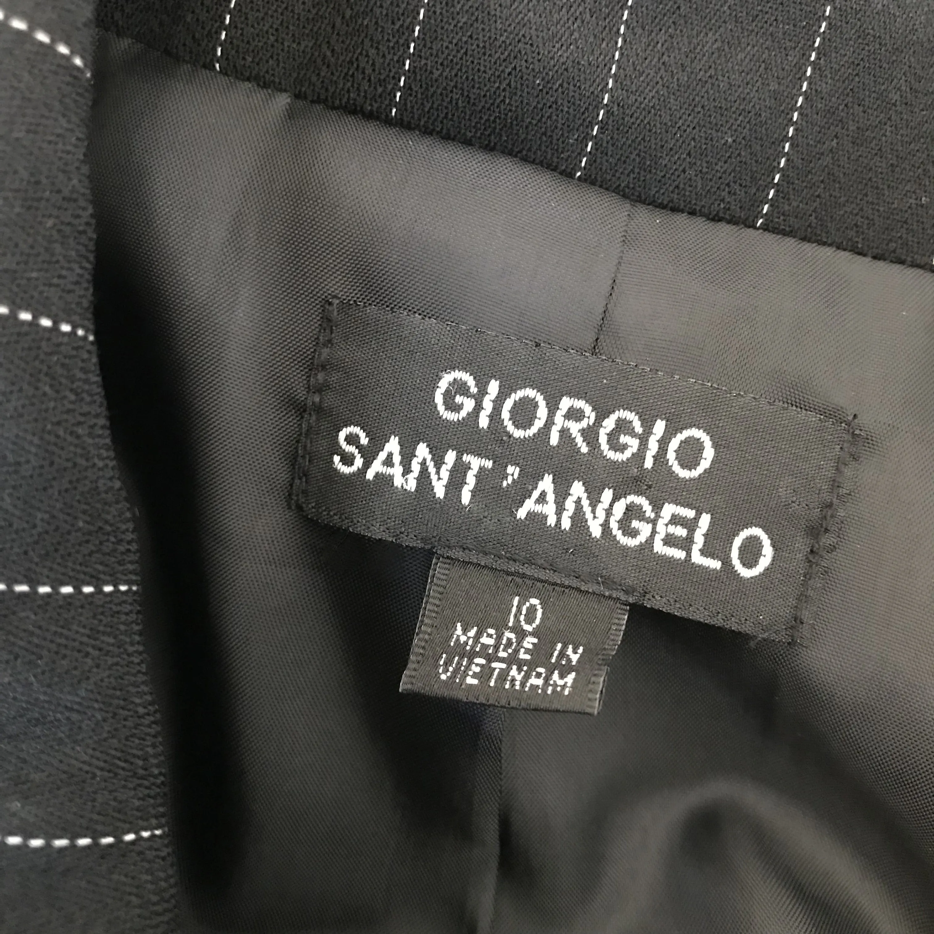 Vintage 1980s Giorgio Sant' Angelo Pinstriped Jacket
