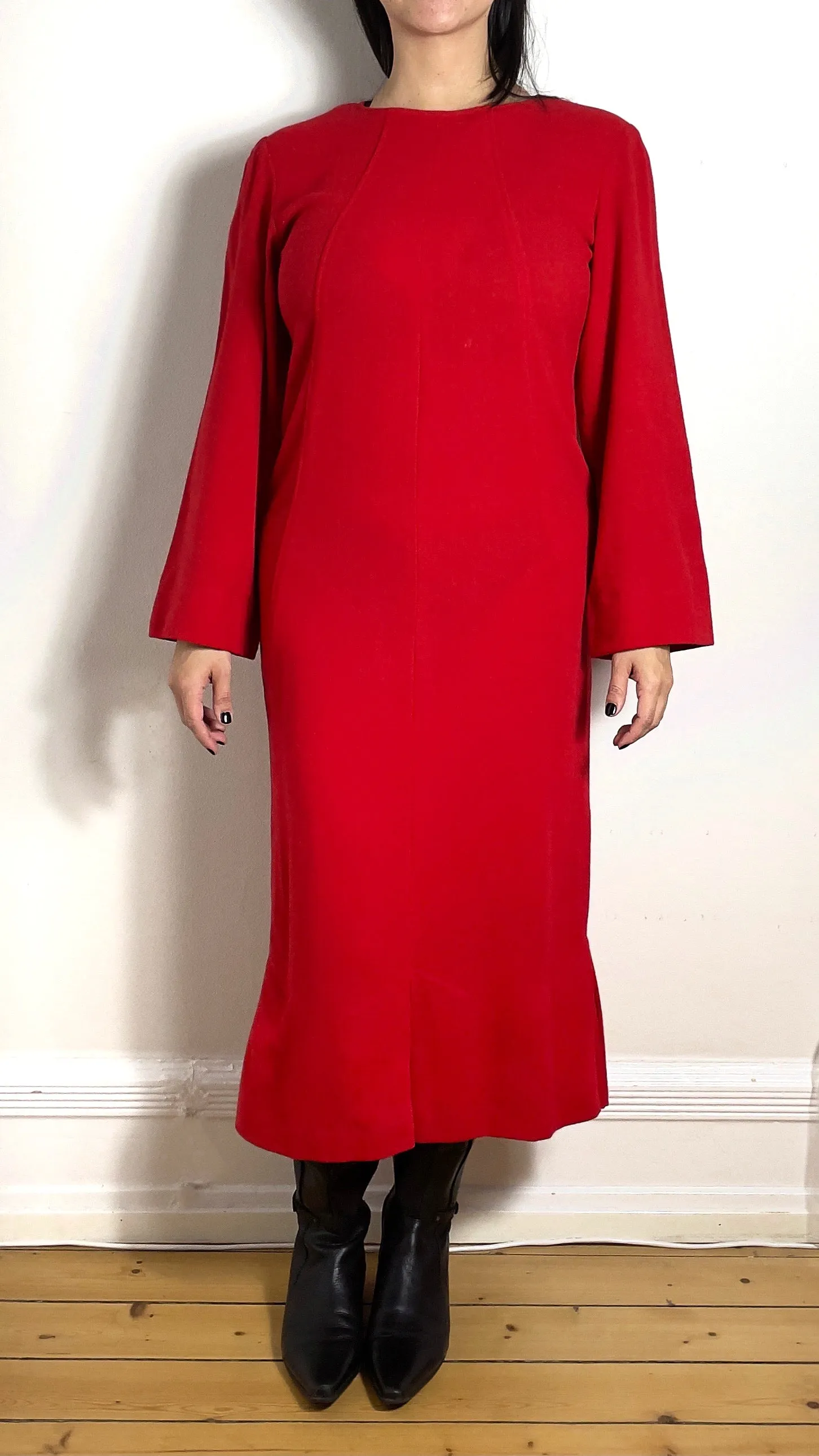 Vintage Jean Muir Wool Dress - REPAIRED