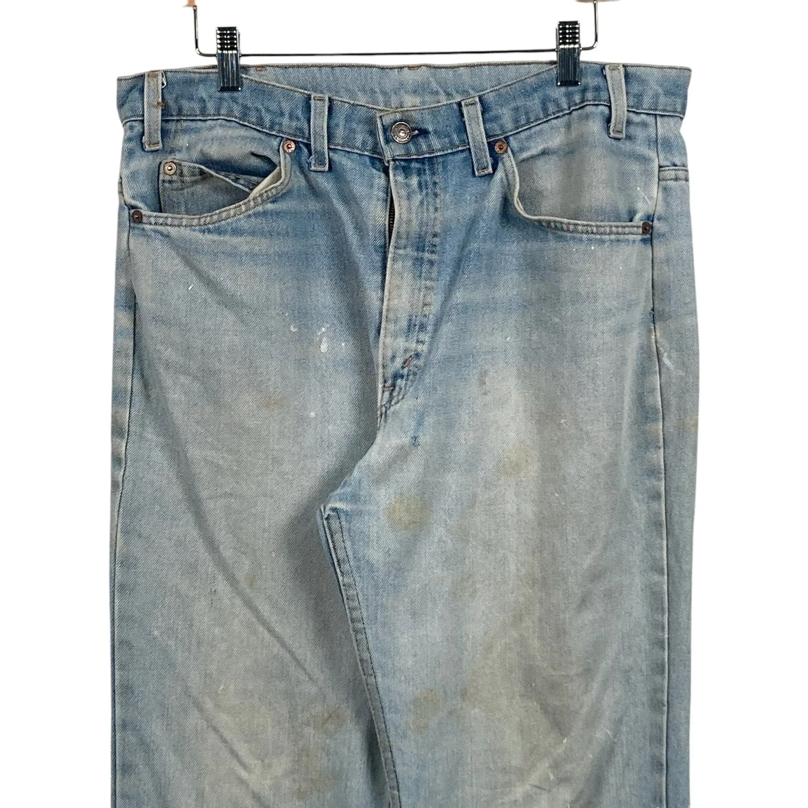 Vintage Levi's Orange Tab Flared Denim Jeans 35x32