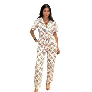 Washed Bouquet Twill Jumpsuit