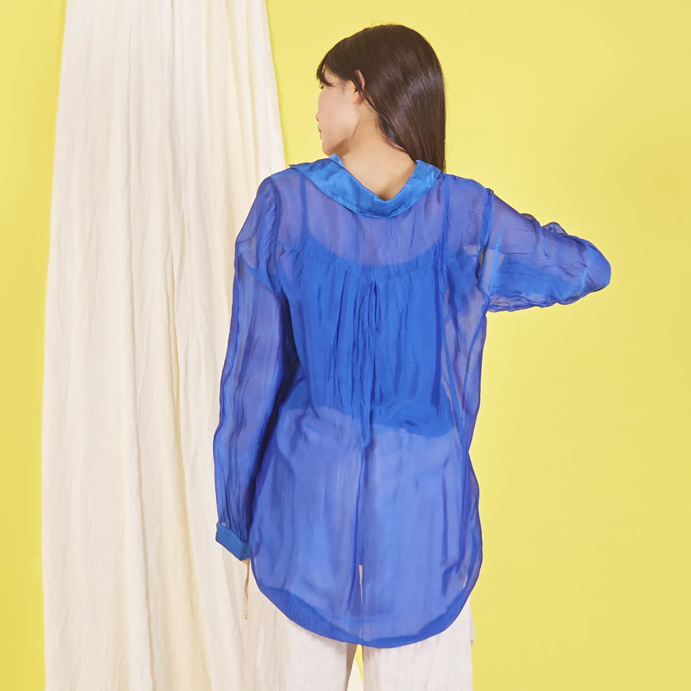 Wholesale elegant silk chiffon shirt