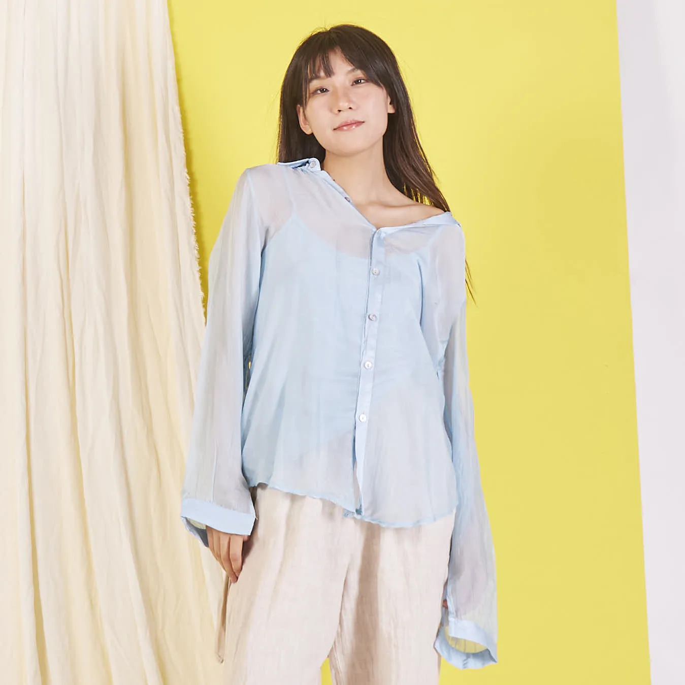 Wholesale elegant silk chiffon shirt