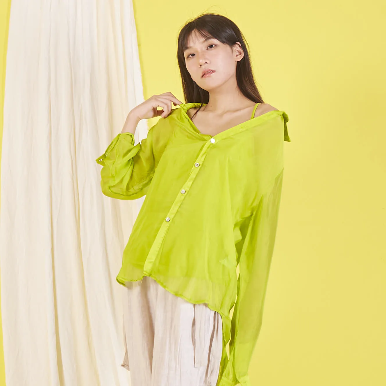 Wholesale elegant silk chiffon shirt