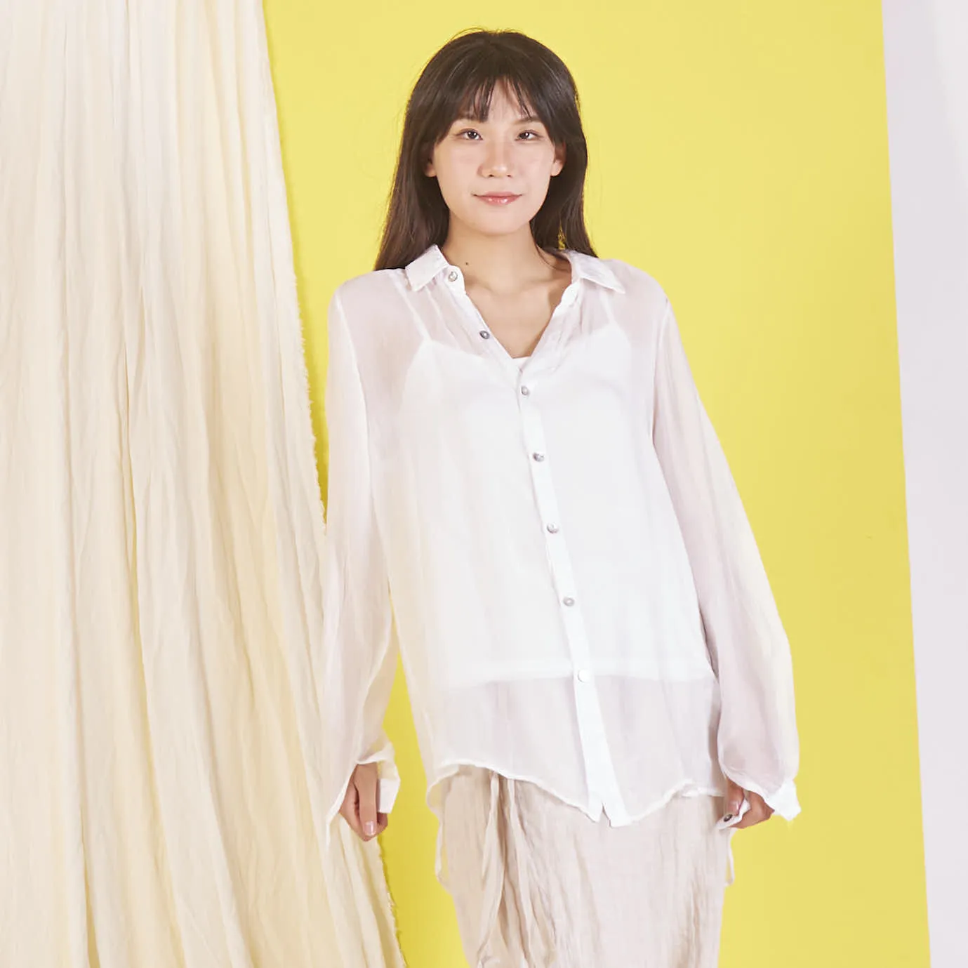 Wholesale elegant silk chiffon shirt