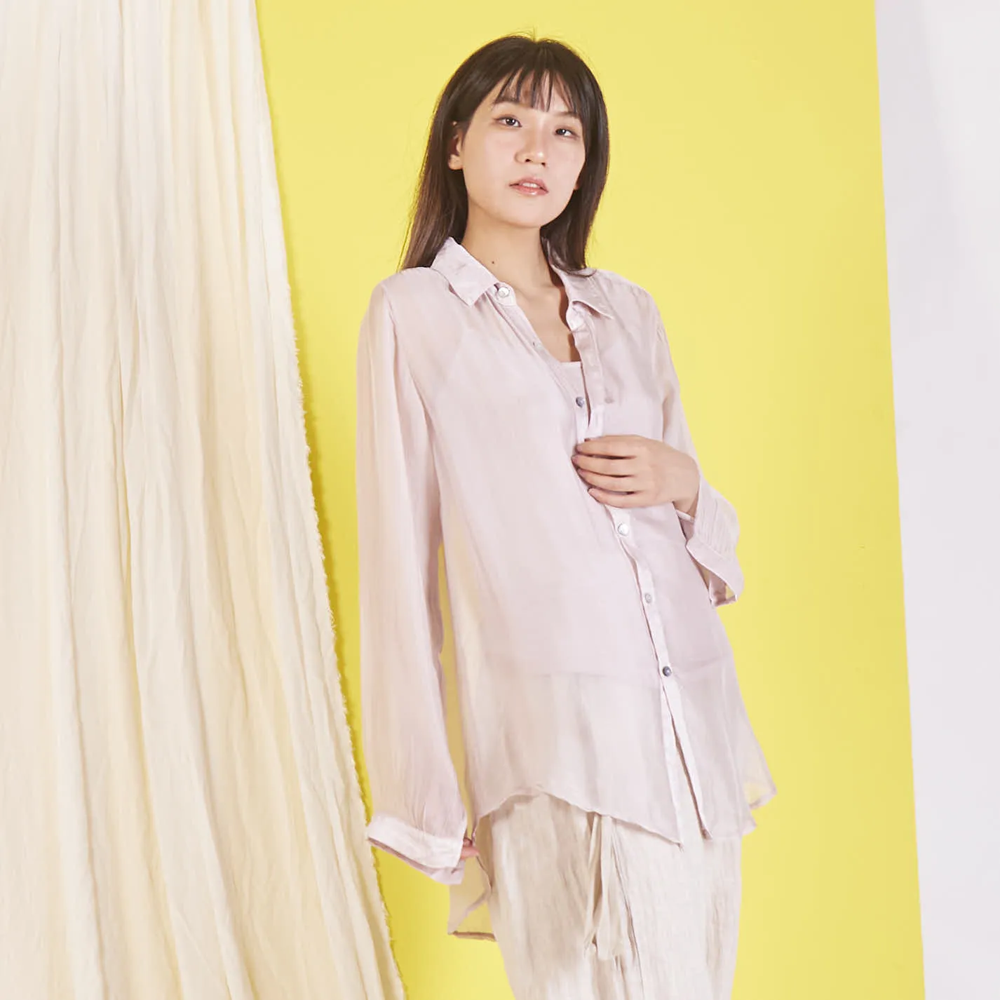 Wholesale elegant silk chiffon shirt