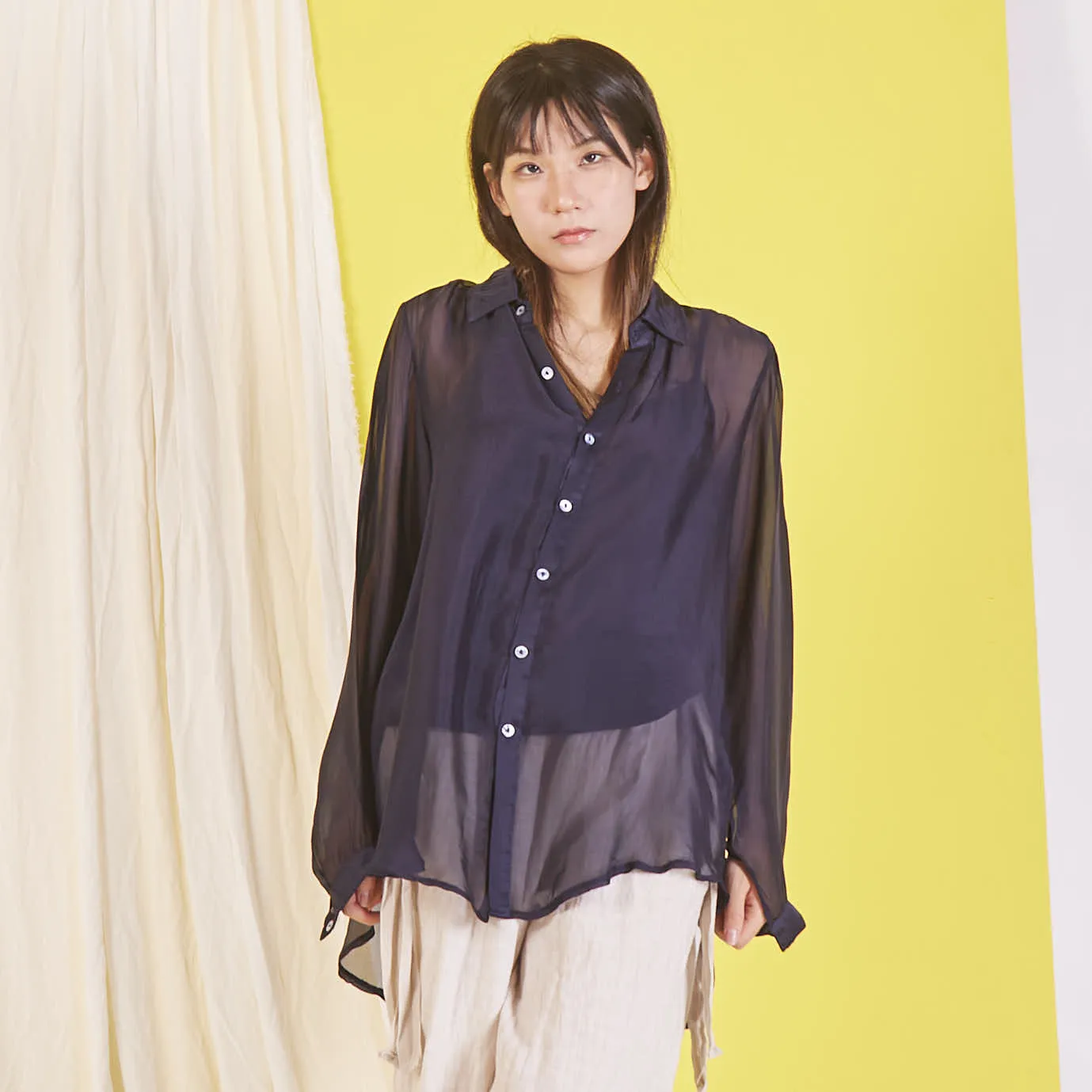 Wholesale elegant silk chiffon shirt