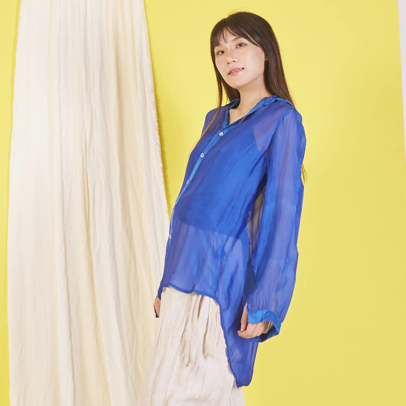 Wholesale elegant silk chiffon shirt