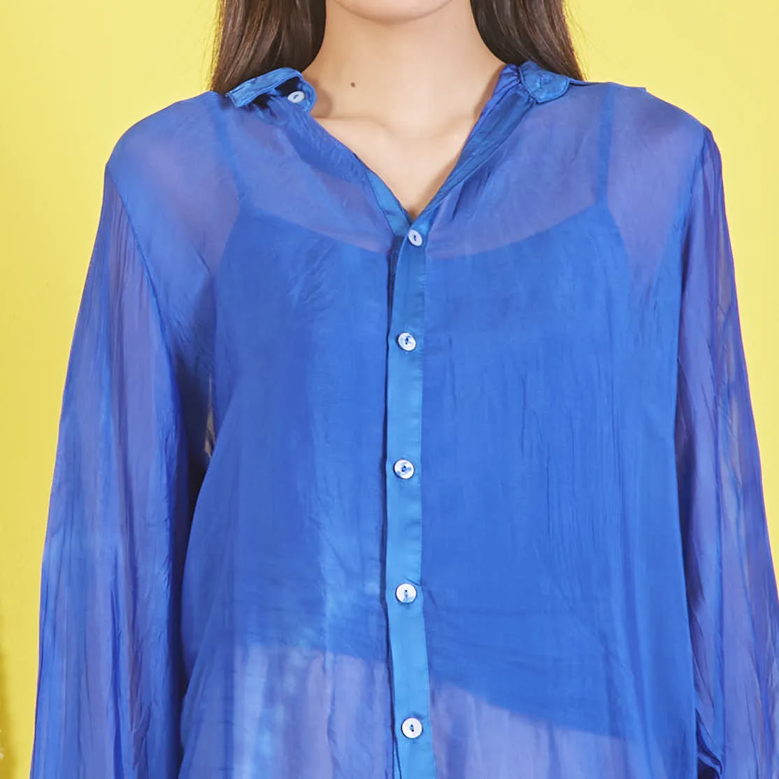 Wholesale elegant silk chiffon shirt