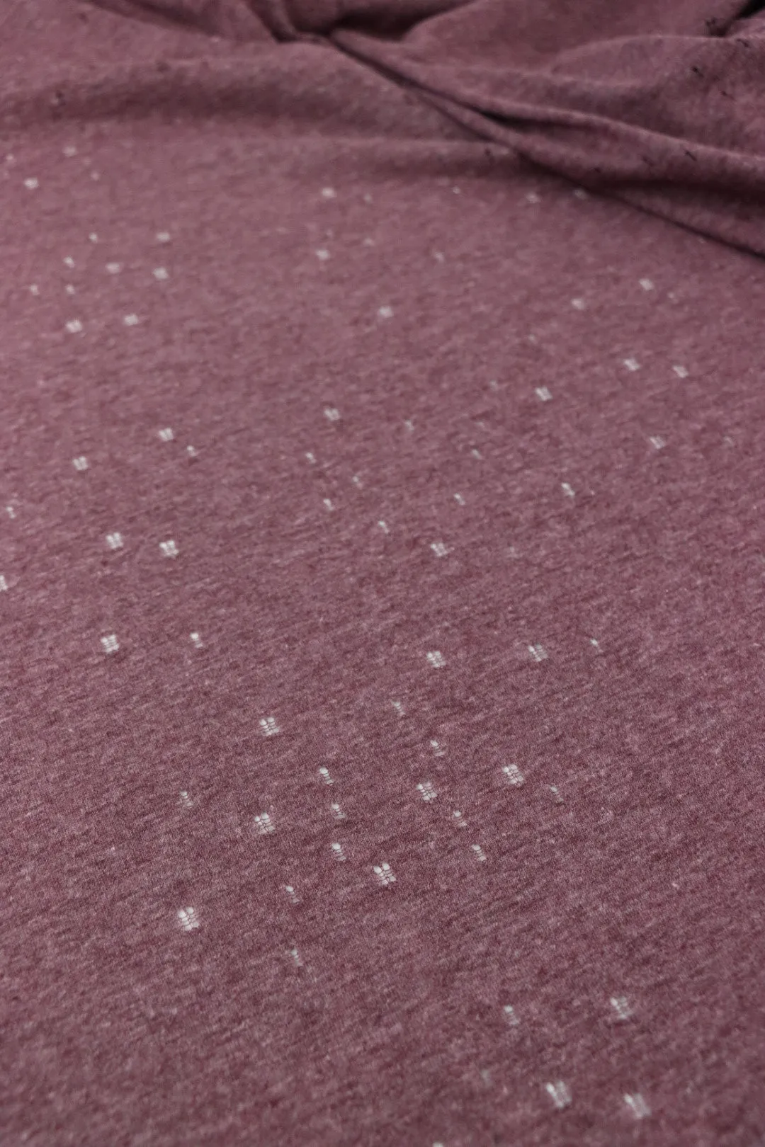 Wine Distressed Eyelet Poly/Cotton Jersey
