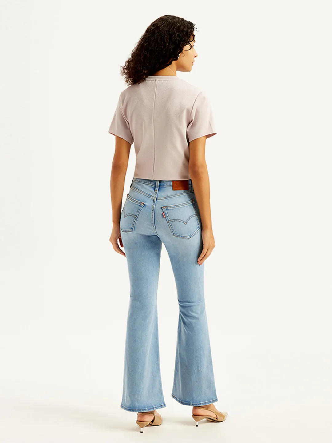 Women's 726 Light Blue Flared Fit High Rise Jeans