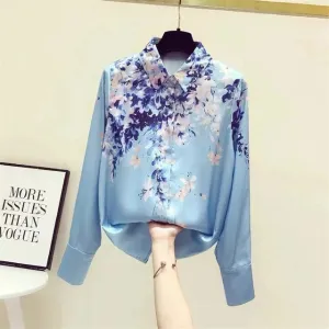 Women's Loose Oversized Vintage Blouses, Elegant Tops, Casual Fashion Shirts    X4875500
