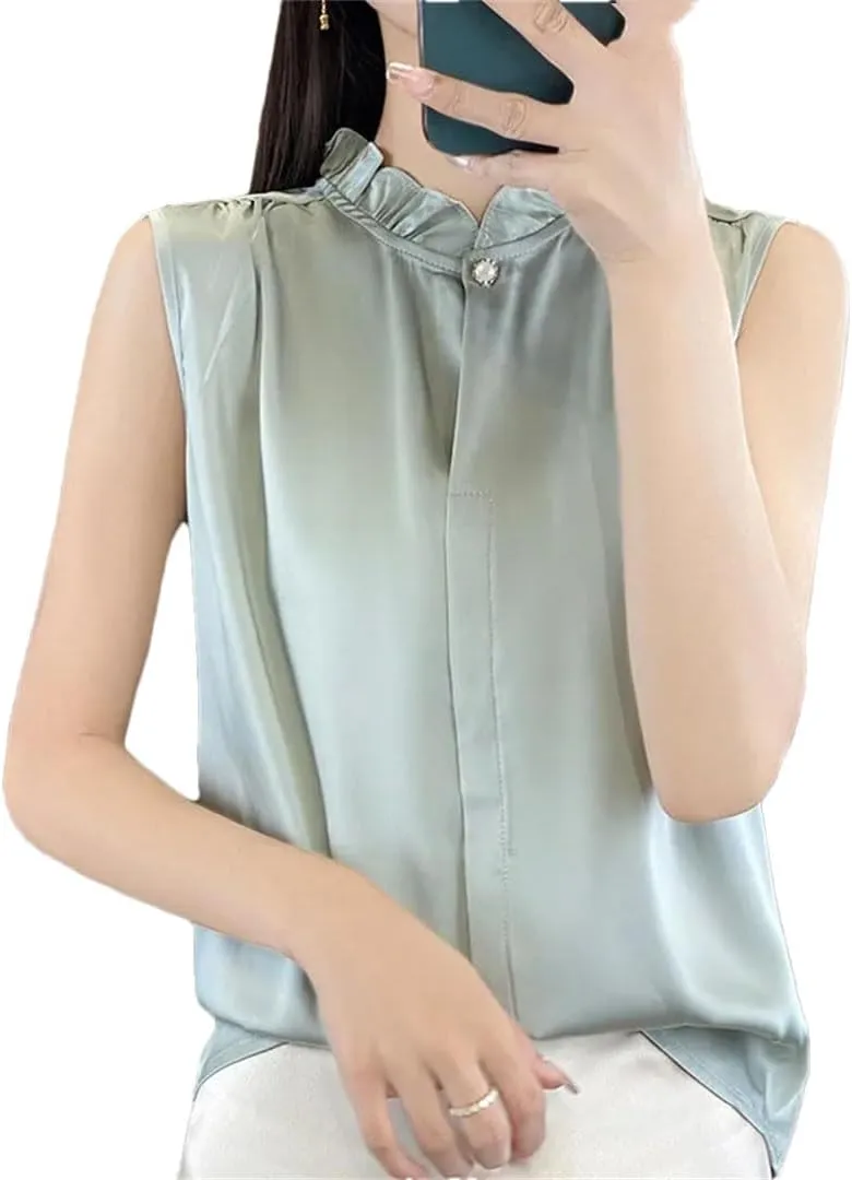 Women's Solid Color Camisole Casual Thin Tops High Street Sleeveless Tops