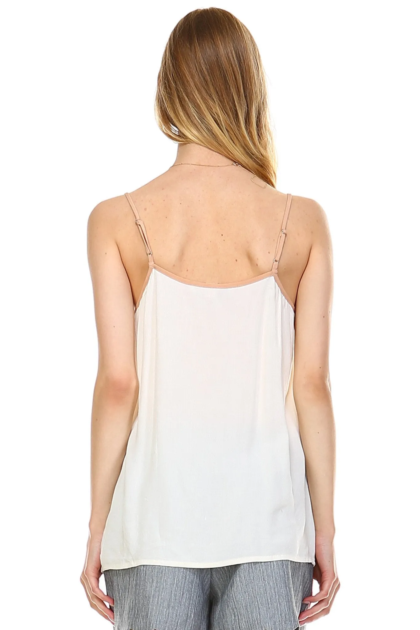Women's V-neck Line Detail Lightweight Top
