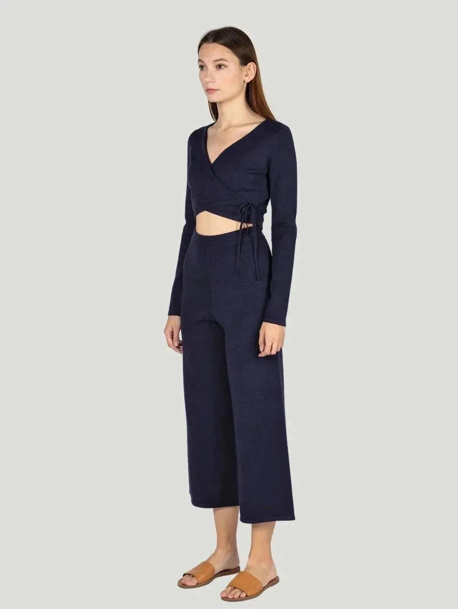Women’s Wide Leg Knit Pants | Poly/Viscose/Nylon Blend | Comfy Pull-On Style for Effortless Fashion | One Posh Closet