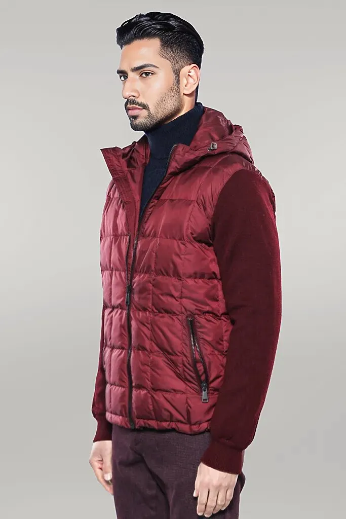WSS Hooded Burgundy Coat Jacket  - Singen
