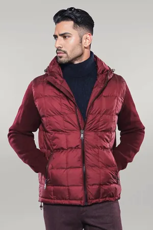 WSS Hooded Burgundy Coat Jacket  - Singen